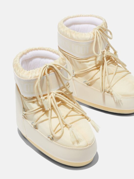 Moon Boot Shoes - Moon Boot MB ICON LOW CREAM NYLON BOOTS NWT NEVER WORN Women's Size 7